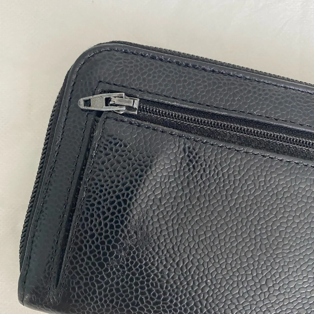 Chanel Black Caviar Leather Wallet with Iconic Logo - Picture 12 of 12